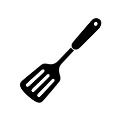 Black silhouette of a kitchen spatula
