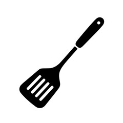 Black silhouette of a kitchen spatula