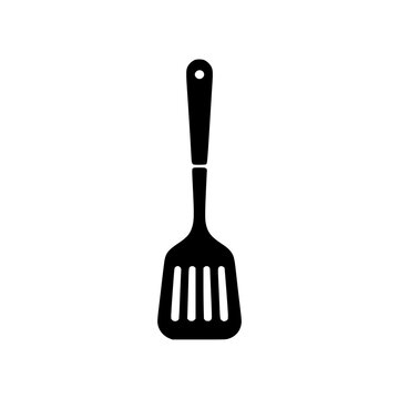 Black silhouette of a kitchen spatula