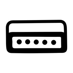 Simple black and white icon illustration of a password input form