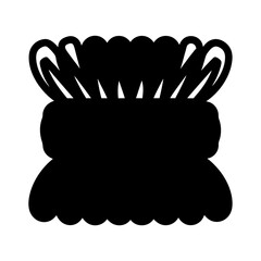 Silhouette Illustration of a Gift Sack or Pouch Overflowing with Goodies