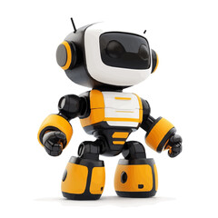 2D flat Toy Robot vector illustration, isolated on a white background.