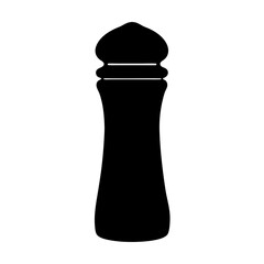 Silhouette of a pepper grinder for seasoning food on a table