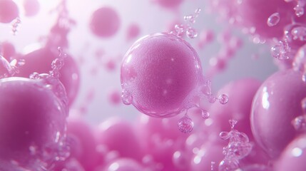 A collection of translucent bubbles of varying sizes, suspended in a soft, gradient background that transitions from warm to cool tones.