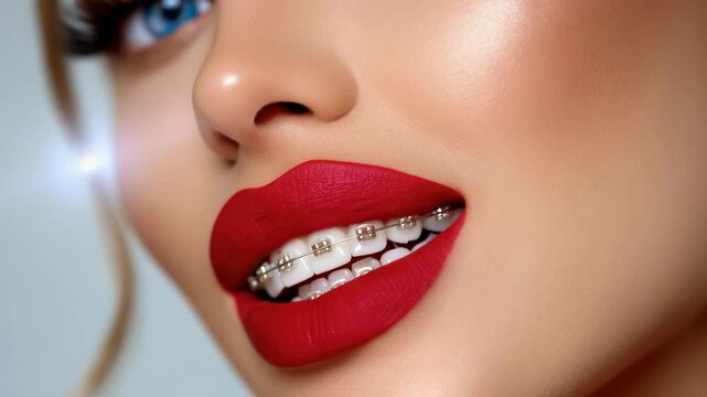 Orthodontic style: enamel glow, aligned teeth, bite balance, arc symmetry, polished surface, facial harmony, smile structure, oral hygiene, dental shape, tooth contour, clear finish, natural tone