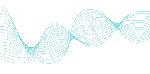 Vector background with wavey lines. Digital frequency track equalizer. Science, banner, business, poster, template, music background. Digital energy waves technology concept abstract geometric wave