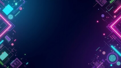 Abstract futuristic gaming background. Generative Ai.