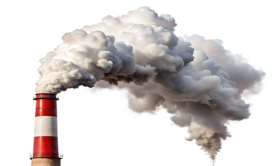 smoke from chimney isolated on white background. Transparent PNG Available with high definition quality Available.