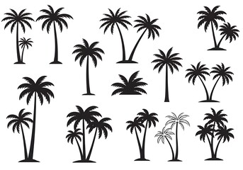 Fototapeta premium Silhouette Palm Paradise AI Generated