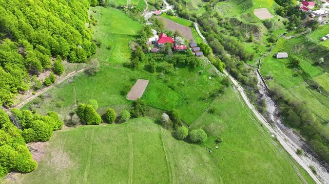 Albania touristic village in north, Lepushe