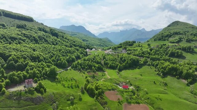 Albania touristic village in north, Lepushe