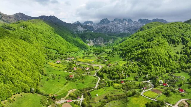 Albania touristic village in north, Lepushe