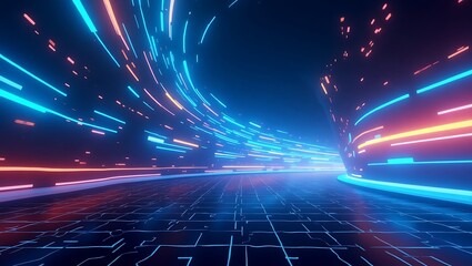 Abstract futuristic gaming background. Generative Ai.