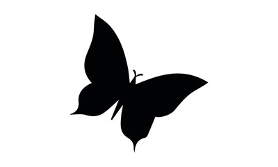 Butterfly Illustration, Silhouettes of butterflies, Insect butterfly black silhouettes with white background