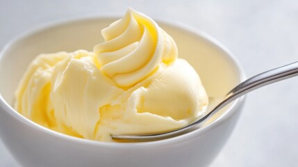Creamy Delicate Butter in a Bowl