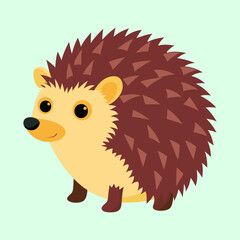 vector illustration of a hedgehog