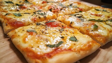 Delicious pizza squares