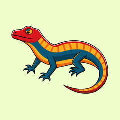 Illustration of a colorful lizard with unique patterns and a distinct appearance