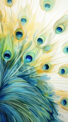 Fototapeta na wymiar Peacock abstract painting pattern.