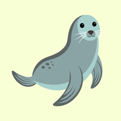 vector illustration of a seal