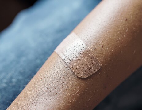 Cerotto sulla pelle umana