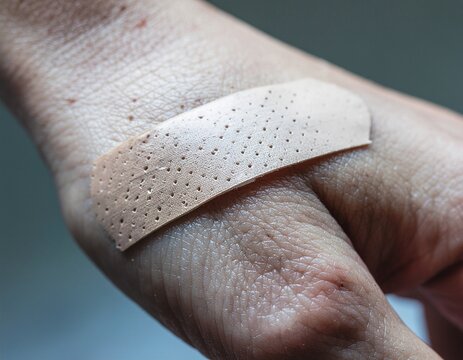 Cerotto sulla pelle umana