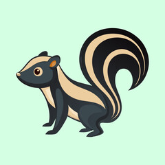 vector illustration of a skunk