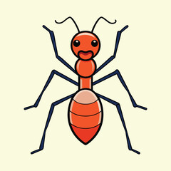 vector illustration of cartoon an ant