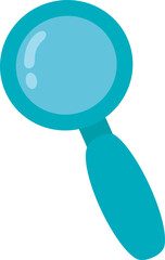 Magnifying Glass Illustration – Flat Vector Search Icon

