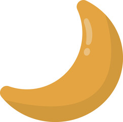 Crescent Moon Illustration – Flat Vector Night Sky Icon