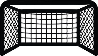 soccer goal net, football goal post silhouette vector illustration