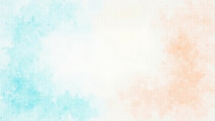 Fototapeta premium blue watercolor paint background design with colorful orange pink borders and bright center, watercolor bleed and fringe with vibrant distressed grunge texture