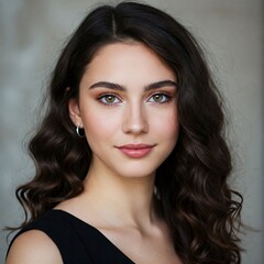 Beautiful young woman smile 