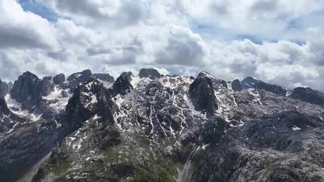 Albania accursed mountains, hiking claiming Vajusha peaks