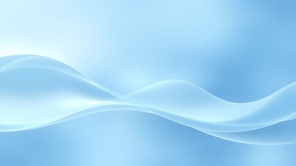 Abstract light blue wavy background with soft flowing lines and gradual blurs