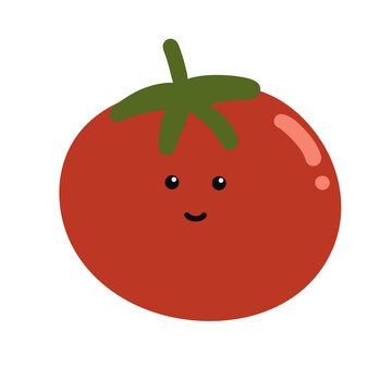 Cute Tomato Cartoon Smile