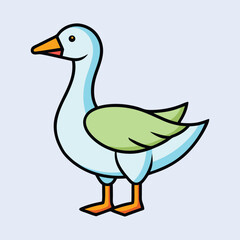 vector illustration of a goose 