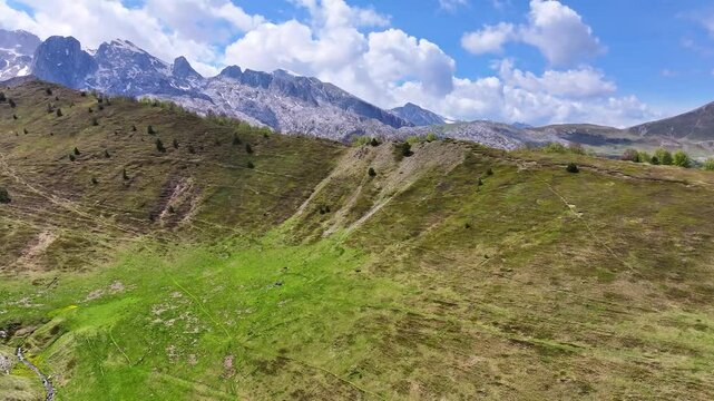 Albania accursed mountains, hiking claiming Vajusha peaks