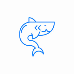 shark fish icon sign vector
