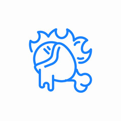 spicy fried chicken drumstick food icon sign vector