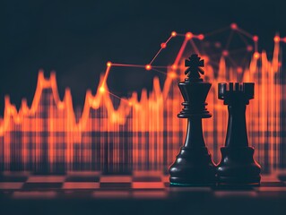 Stock Market Strategy Chess Pieces Business Investment Finance