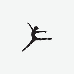 Graceful Gymnast Dancer Silhouette - Capturing Elegance in Motion