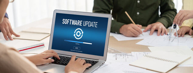 Software update on computer for brisk version of device software upgrade