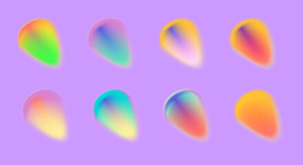 Gradient blur aura shape oval. Y2k aura mesh soft gradient. Blurry light vivid form. Mesh vector illustration