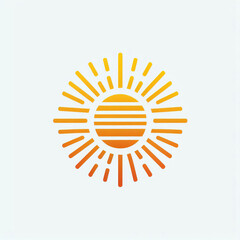 Fototapeta premium Geometric Sun Logo 