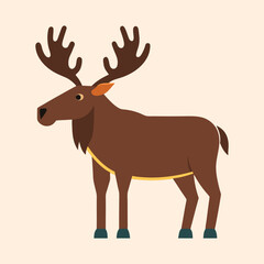 vector illustration of a moose