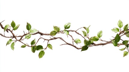 Obraz premium Nature's leafy branch, intricate design