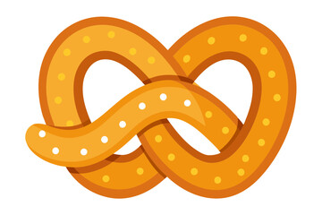 Funny pretzel cartoon in line style