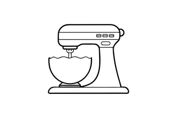 Electric stand mixer vector illustration