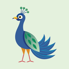 illustration of a peacock
